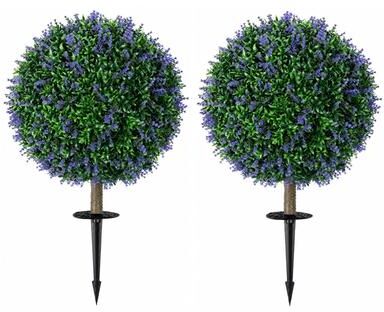 Garvee 2 Pcs Artificial Lavender Outdoor Plants - 25.6 Inch Faux Lavender Flowers UV Resistant