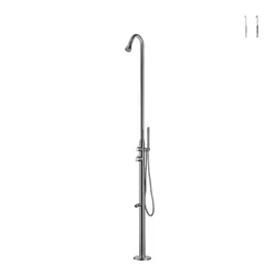 Sined Stintino Edelstahldusche 316l Mit Schwenkbarer Kopfbrause Fusswaschhahn Und Handbrause Inox