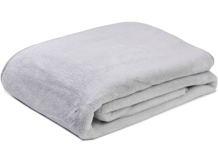 Wohndecke GÖZZE Merino, kuschelig und weich , silber (silberfarben), B:150cm L:200cm, Polyester, Wohndecken, Wohndecke, kuschelig weich