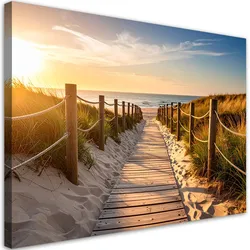 LEINWANDBILD Weg zum Strand Landschaft 60x40cm