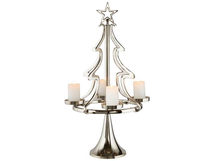 Dekoweihnachtsbaum, Silberfarben, Metall, 86 cm, Dekoration, Weihnachtsdekoration, Winterdeko