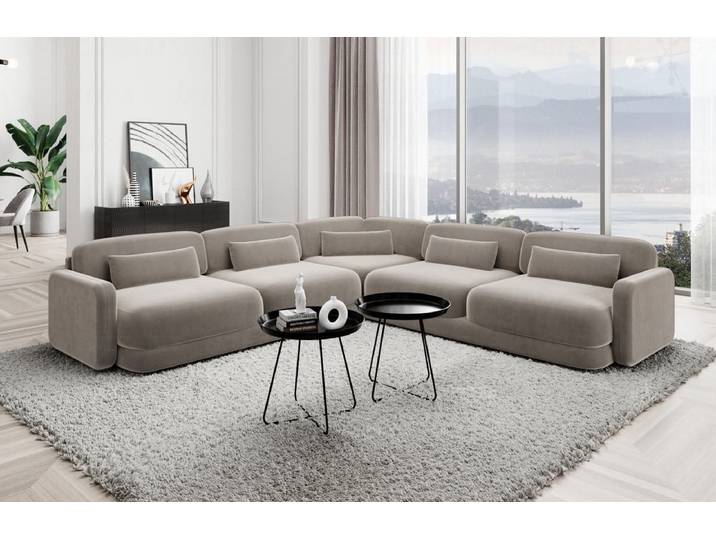Ecksofa Valencia L-Form aus Stoff