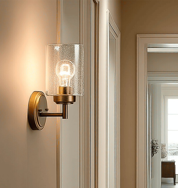 Cressida Gold & Glass Wall Light