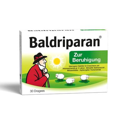 Baldriparan zur Beruhigung überzogene Tabletten 30 St Überzogene