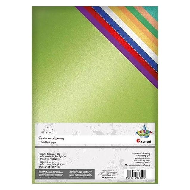 Titanum Metallisiertes Papier A4 10 Farben 180g (180 g/m²) (49019834)