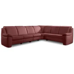 Polsteria Ecksofa I-Motion Leder Rot Bordeaux