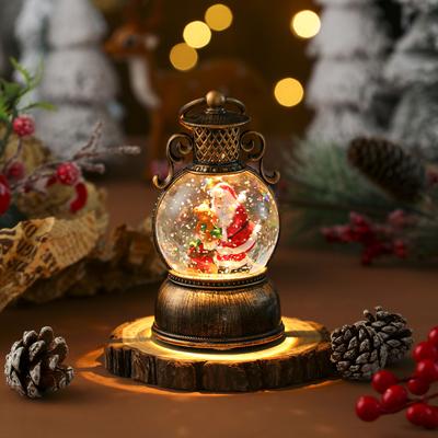 Modern Home Fixes Santa Claus With Music Floating, Snow Ornaments Christmas Tree, Luminous Bedside Lamp Snowman, Night Light New Year Gift santa Clausa