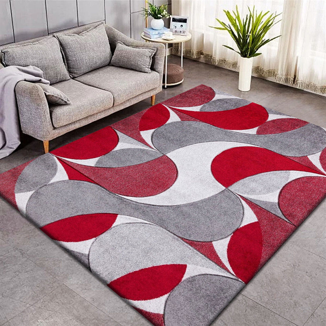 Ivy Bronx Abeed Abstract Area Rug Rectangle 80 x 150cm