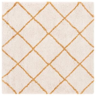 SAFAVIEH Hudson Shag Estella Diamond Trellis 2-inch Thick Rug