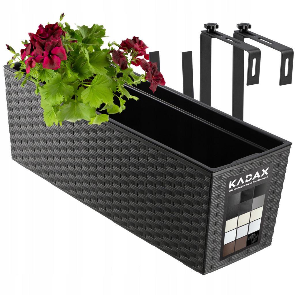 Kadax Blumenkasten, Graphit, Kunststoff, Dekoration, Blumen & Zubehör, Übertöpfe