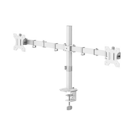 Hama Monitor-Tischhalterung 2 Display(s) 88,9cm (35 ) Weiß Höhenverstellbar, Schwenkbar, Rotierbar, Neigbar