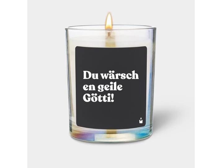 Duftkerze Rainbow Woody Du wärsch en geile Götti!