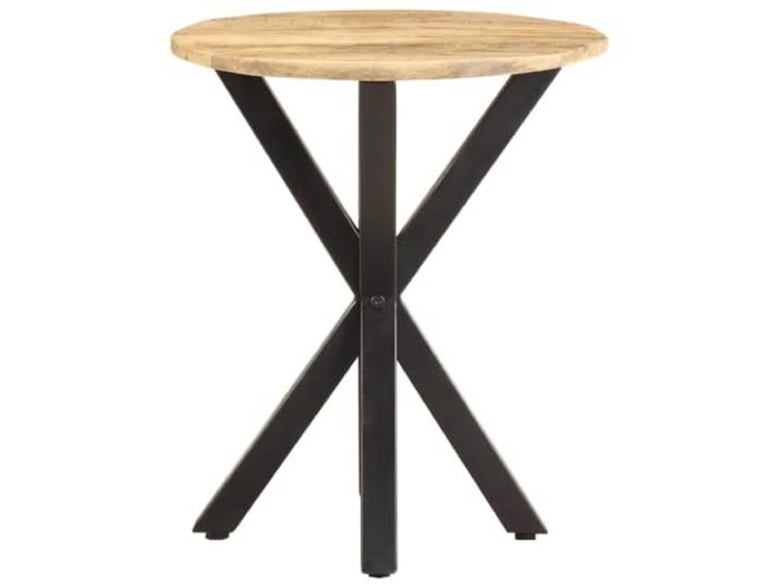 POUFGDR Beistelltisch, 48 x 48 x 56 cm, Mangoholz, massiv Beine aus pulverbeschichtetem Eisen, tropisches Hartholz, einzigartige Holzmaserung, verschiedene Farben, zufällige Lieferung