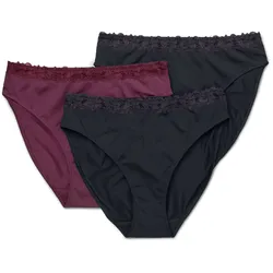 Tchibo - 3 Slips - Damen - Gr. S - schwarz