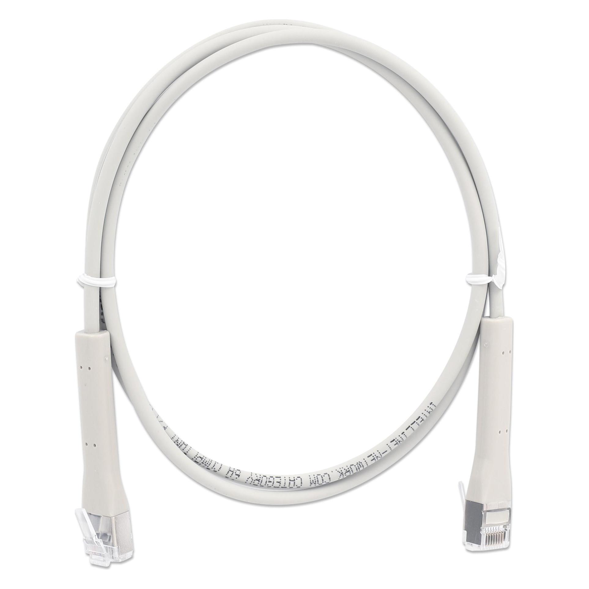 Intellinet Cat6a F/FTP FlexiBoot Slim Netzwerk-Patchkabel, 0,5 m, grau (CAT6a, 0.50 m) (745123)