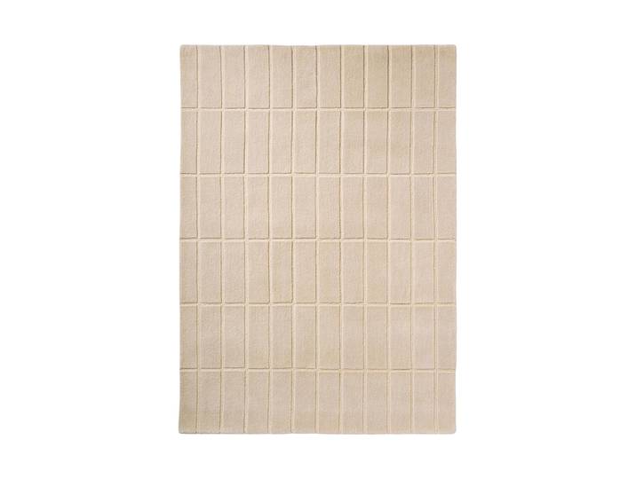 Handgetufteter Designer Teppich „Tiiliskivi Natural White“ aus 100% Wolle, verschiedene Grössen MARIMEKKO