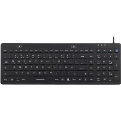 Renkforce Industrielle staub- und spritzwassergeschützte USB-Tastatur (DE, Kabelgebunden), Tastatur, Schwarz