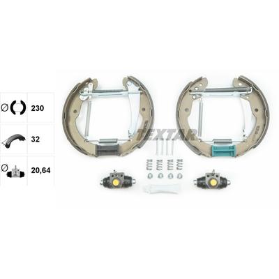 TEXTAR Bremsbackensatz Shoe Kit Pro 84052401 für SEAT