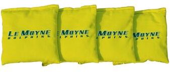 Skip's Garage Le Moyne Dolphins Yellow Cornhole Bags