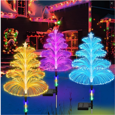 Combo Retail Shop Outdoor Solar Garden Lights, Colors Variable Solar Stake Jellyfish Lights, Solar Outdoor Color Changing Lights 5 Layer