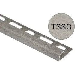 Schlüter Systems RONDEC-TSSG Abschlussprofil Aluminium TSSG - Aluminium strukturbeschichtet steingrau Höhe: 12,5 mm Länge: 2,5 m