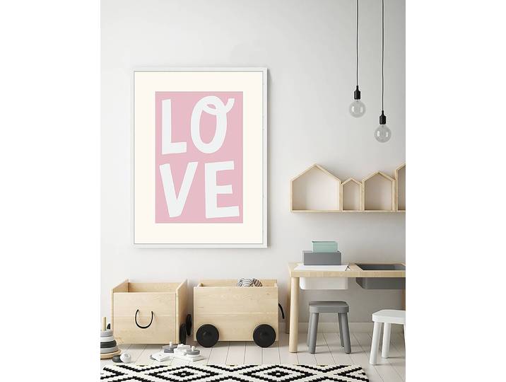 Tableau déco Love 63 x 83cm Multicolore