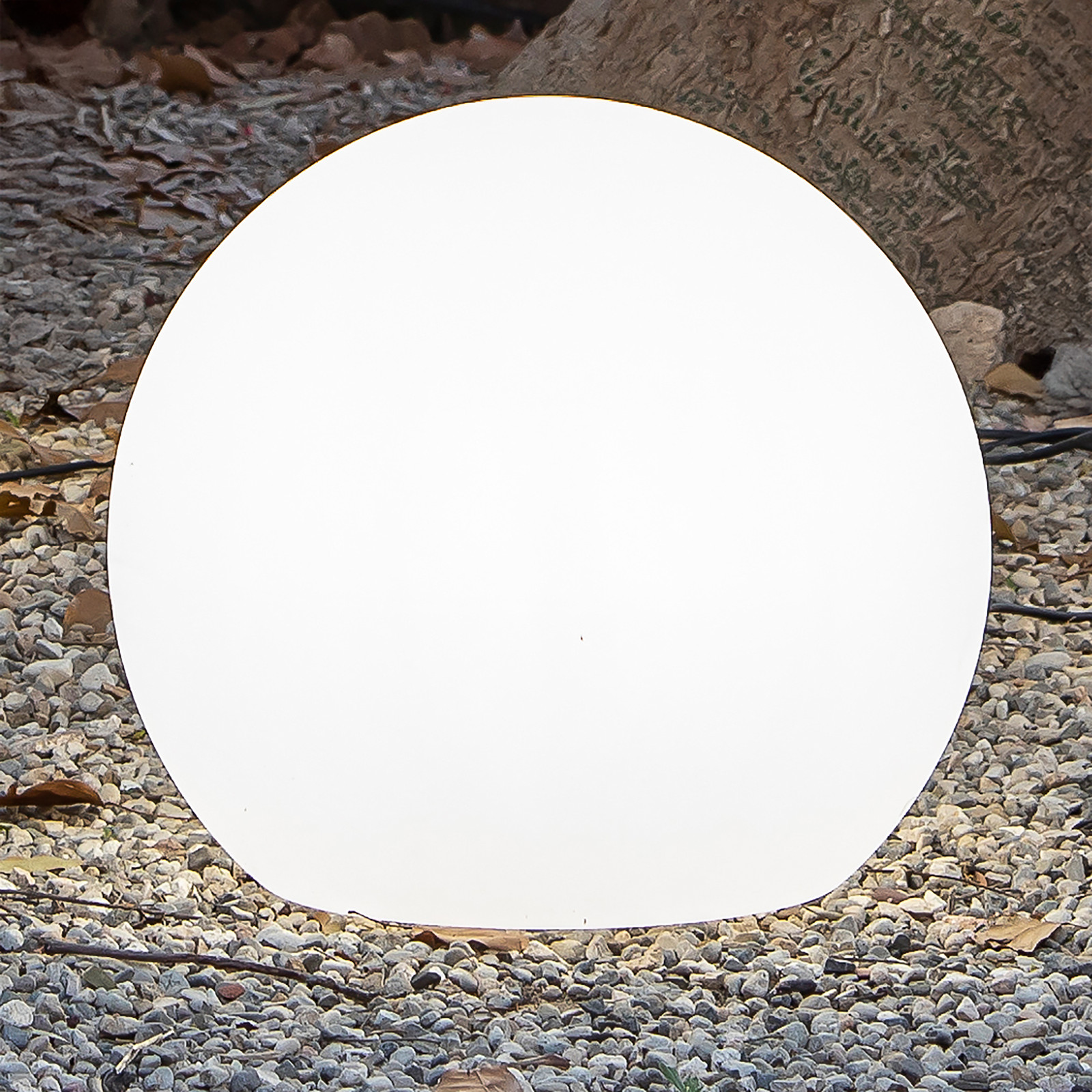 home24 Padverlichting Buly type A, wit, Ø 80 cm