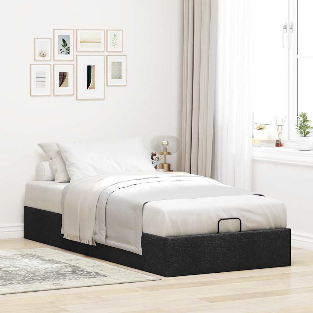 Latitude Run Ayssa Upholstered Bed Frame Black Single (3')