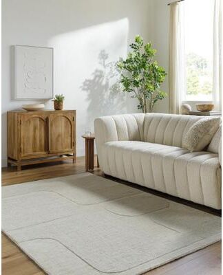 Livabliss Nallely Casual Solid Color Wool Area Rug