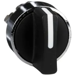 Schneider Electric ZB4BD2 Wahlschalter, Knebelschalter, Frontelement, Harmony XB4, Metall, 22mm, schwarz, 2 Stellungen, rastend