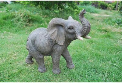 Hi-Line Gift Ltd. Elephant Withtrunk Up Statue
