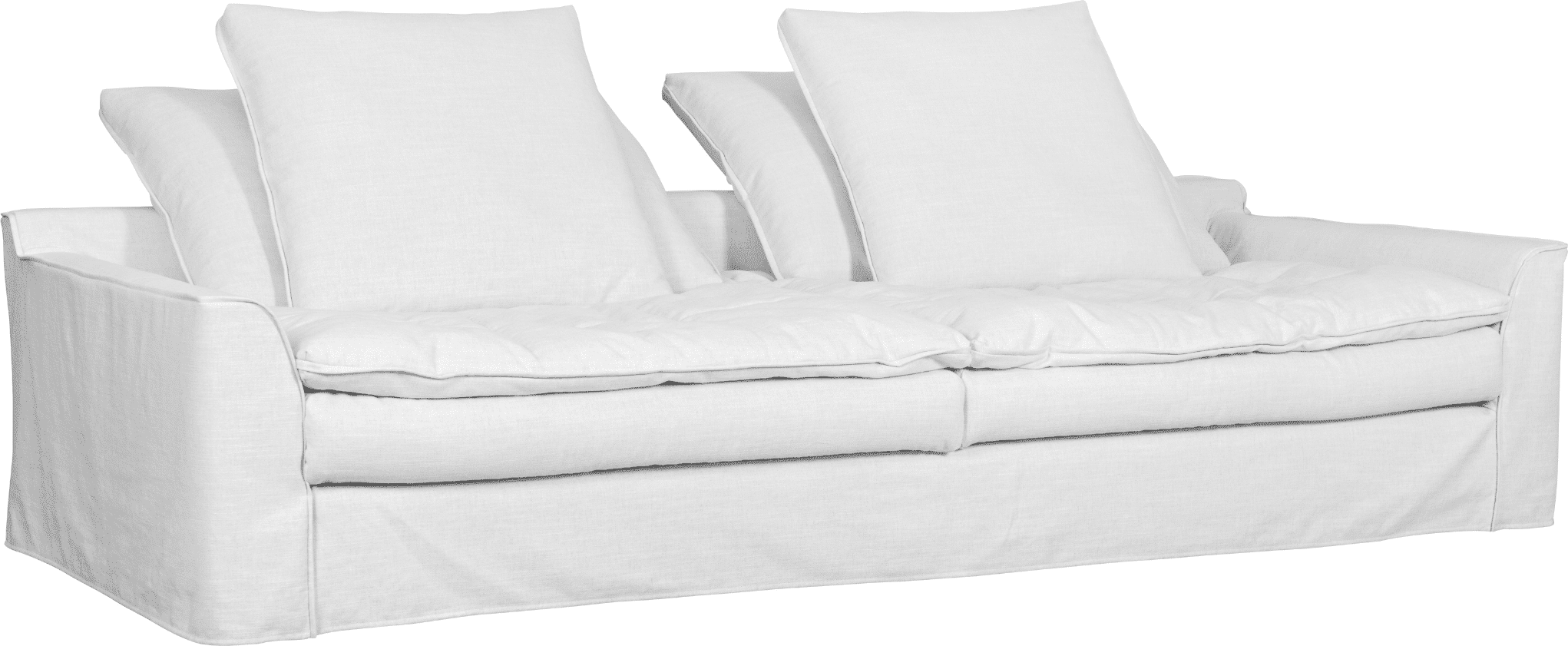 Slumber Ivory Linen Relaxed 4 Seater Sofa