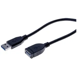 OEM Rallonge éco USB 3.0 type A / A noire - 1 M (1 m, USB 3.2 Gen 1), USB Kabel