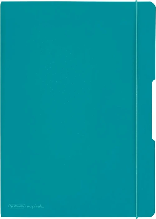Herlitz Notizheft flex A4 PP 2x 40Bl. kariert/linie, türkis