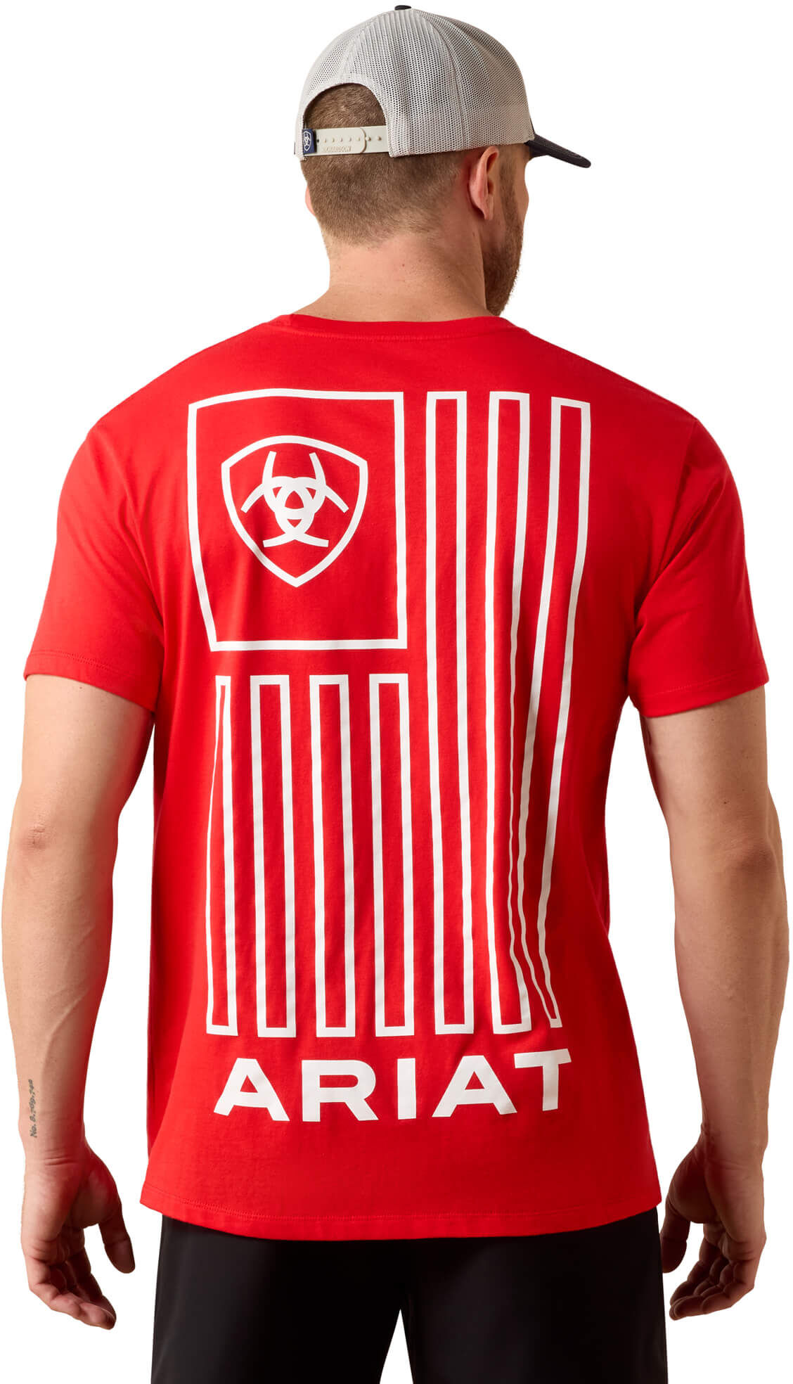 Men's Geo Flag T-Shirt in Mars Red, Size: 3XL by Ariat