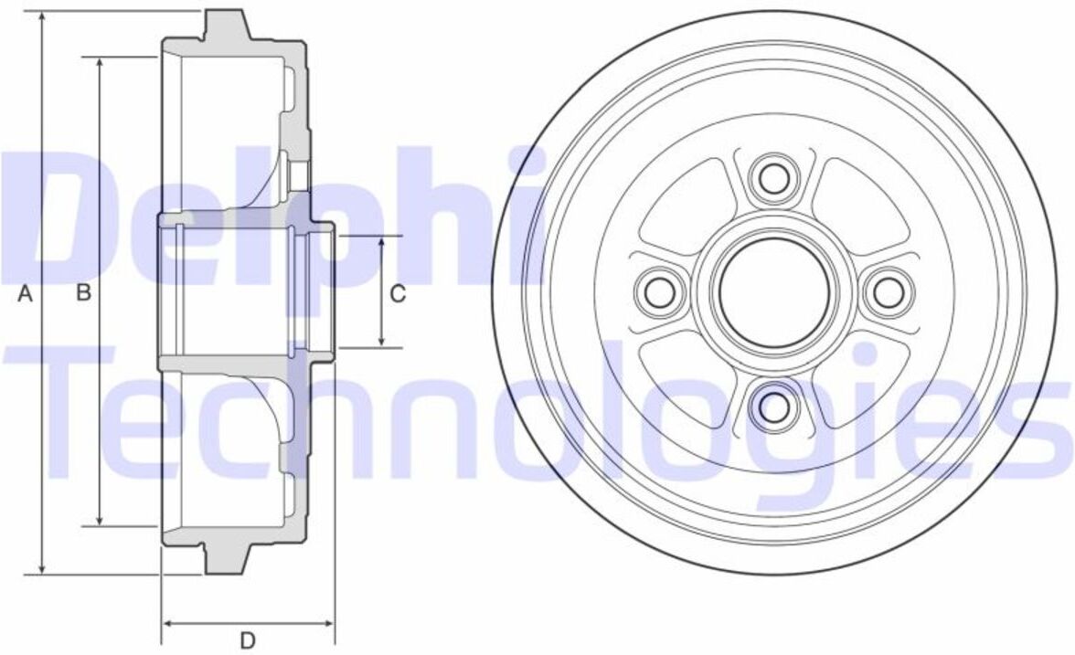 Delphi Tamburo freno BF574