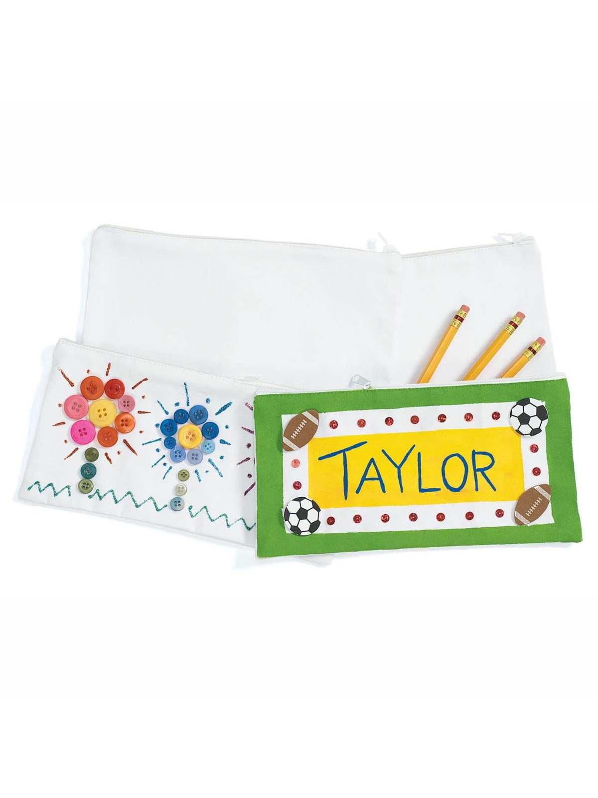 Colorations - Decorate your own Pencil Case Canvas Set of 12