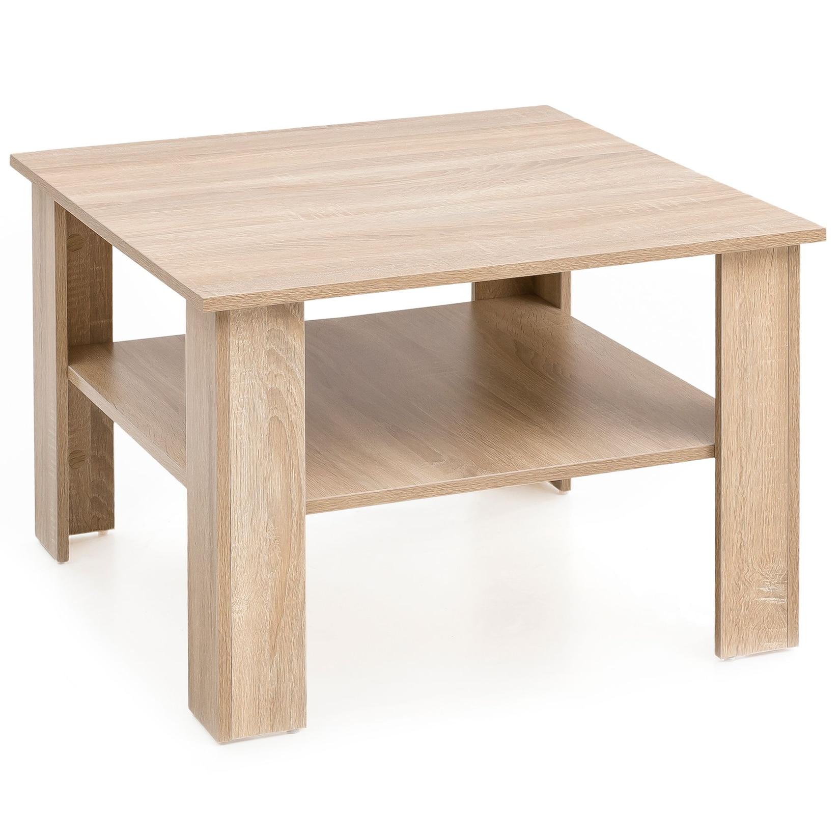 KADIMA DESIGN Couchtisch NIDDA Holz: Sonoma Eiche, Melaminharzbeschichtung, kratzfest, Ablagefläche, 60 kg Belastbarkeit.