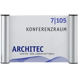 FRANKEN Türschild Aluminium silber 24,0 x 15,5 cm, 1 St.