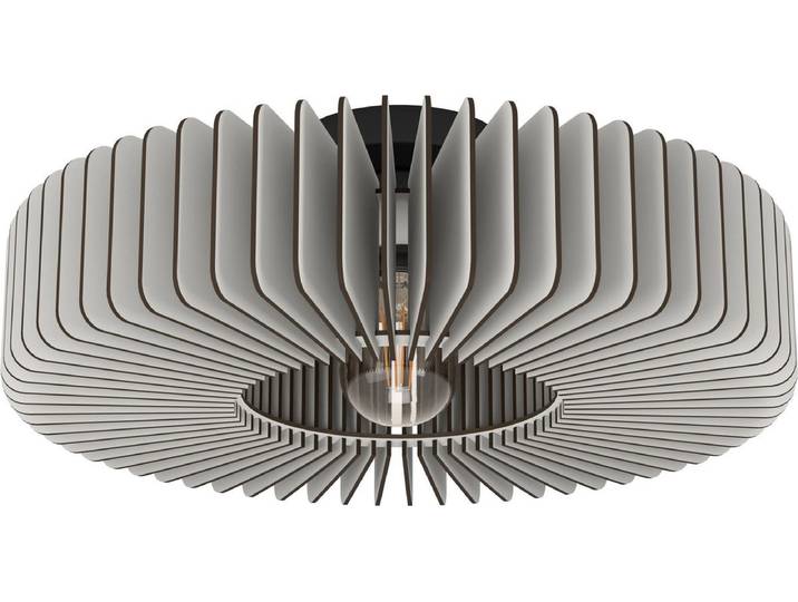 EGLO Palombaia Plafondlamp - E27 - Ø 50 cm - Grijs Zwart - Hout Staal