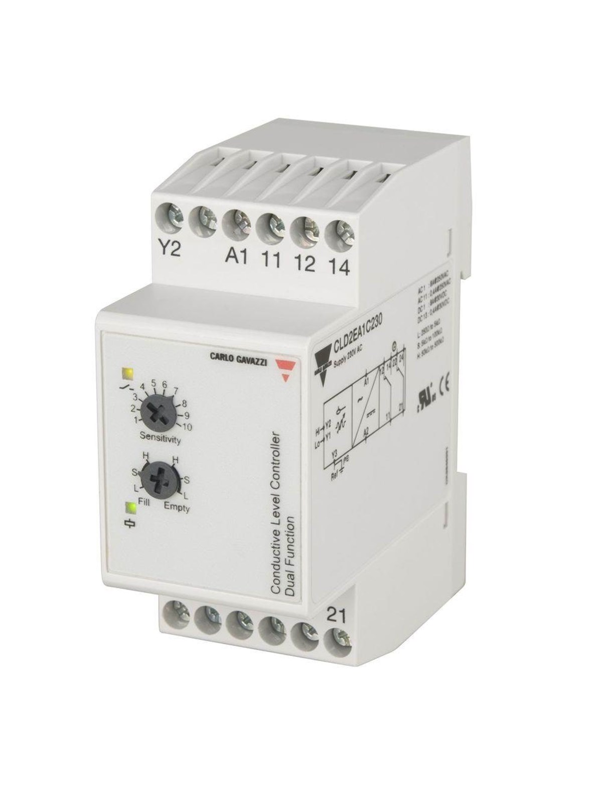 Carlo Gavazzi Cond.level 2+1 fill empty din