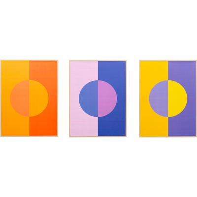 Bild mit Rahmen KARE DESIGN "Gerahmtes Bild Mondphase", farbe bild(er): bunt, B:30cm H:40cm T:3cm, MDF, Papier, Bilder