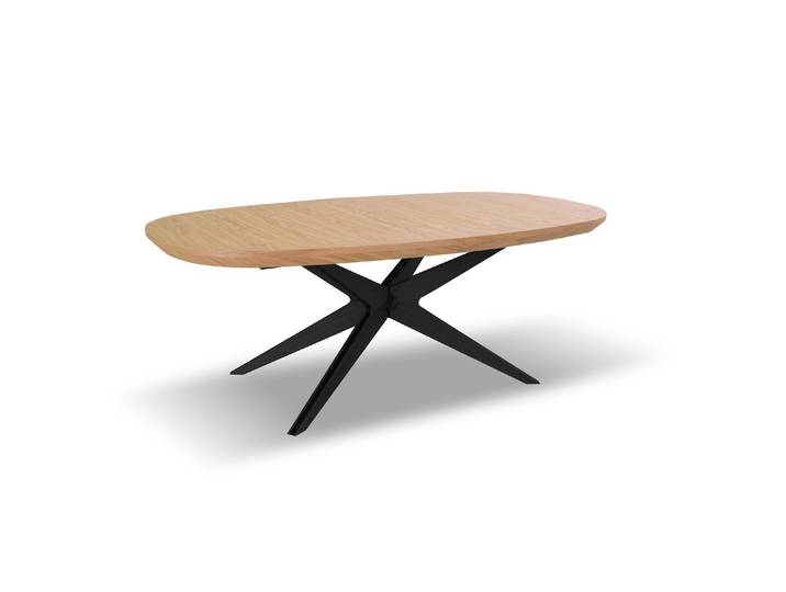 Ausziehbarer Esstisch BASTION Eiche Für Wohnzimmer und Esszimmer 200-300 x 110 x 76 cm, Rechteckig