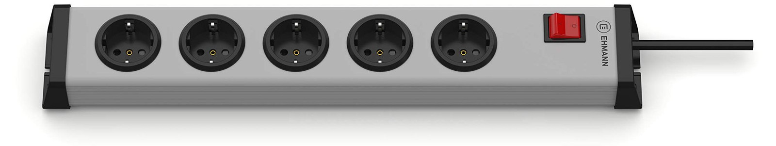 Ehmann Universele stekkerdoos met schakelaar, 5-voudig, 1,5 meter kabel