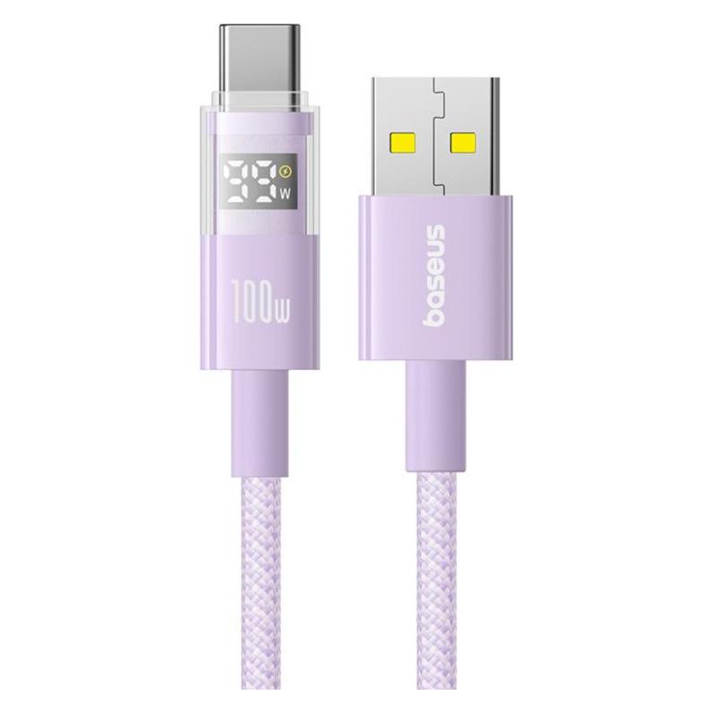 Baseus USB-A to USB-C Cable Display 2, 100W, 5A, 2m, Purple (2 m, 100 W) (56364913)