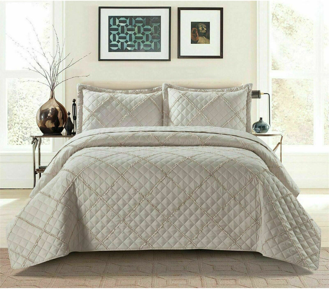 Mercer41 Pavie Geometric Blanket Off White W240 x L240cm