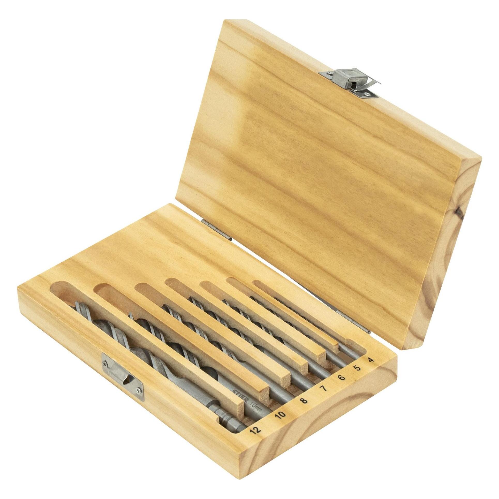 Stier Holzbohrer-Set 7-tlg. 4-12 mm (10 Millimeter, 12 Millimeter, 4 Millimeter, 5 Millimeter, 6 Millimeter, 7 Millimeter, 8 Millimeter) (92967161)