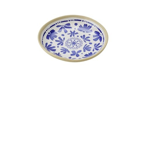 APS Floryn dessertbord van melamine, blauw/wit/beige, Ø 15,5 cm