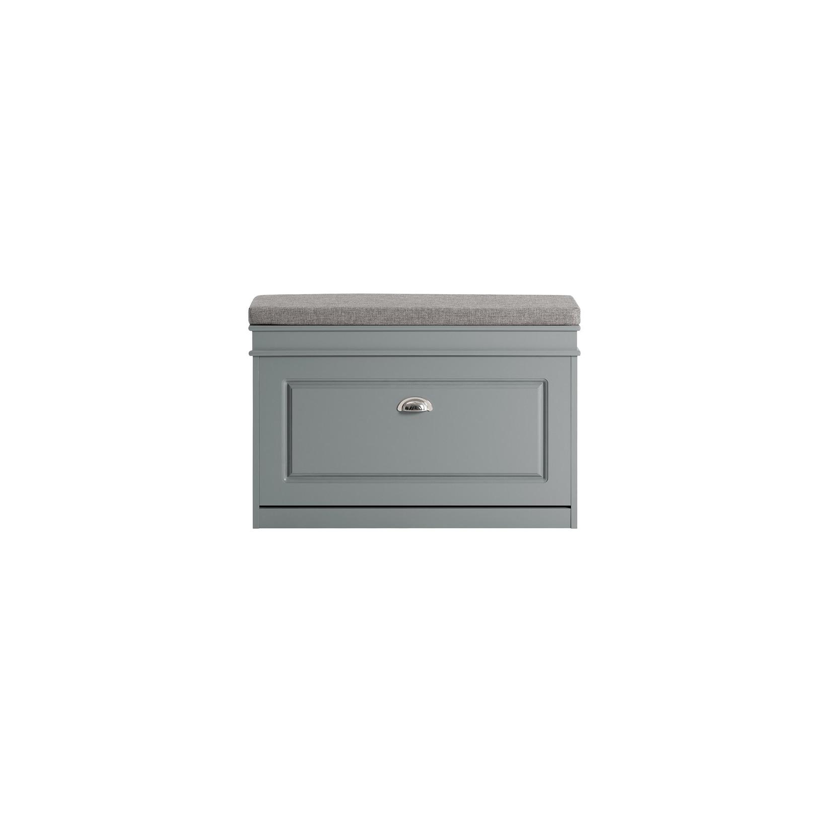 SoBuy Schuhbank mit 1 Tür Hellgrau 75x24x51cm Funktional