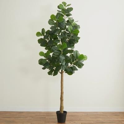 Nearly Natural 9' Artificial Fiddle Leaf Fig Tree